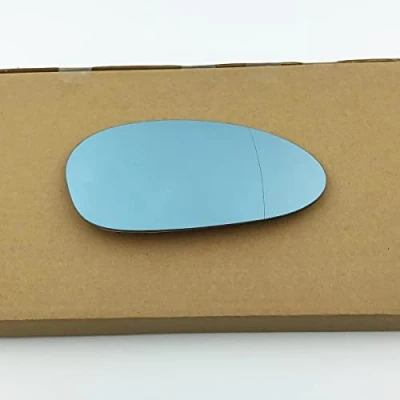 Image of Fits BMW 1 Series 2003 to 2009 Wide Angle Wing Mirror Glass ( Blue Tinted ) RIGHT HAND UK Driver Side