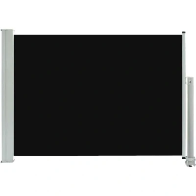 Image of vidaXL Patio Retractable Side Awning 80x300 cm Black