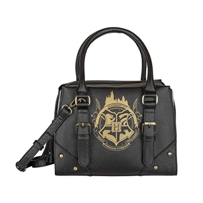 Image of Harry Potter Hogwarts Crest Premium Plaid Handbag