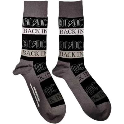 Image of SOCKSHOP Music Collection 1 Pair AC/DC Cotton Socks Back In Black One Size