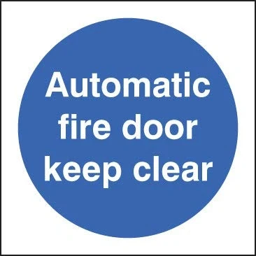 Image of fire Signs Automatic door keep clear Rigid Plastic