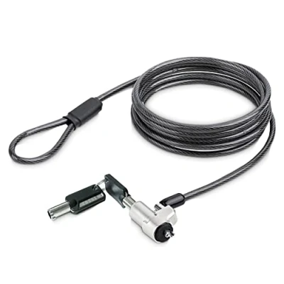 Image of StarTech.com LAPTOP Cable Lock Compatible With Noble Wedge; 6Ft (2m), Anti Theft Keyed Lock, Security For Dell XPS/Latitude/2 in 1 Notebooks, Steel (NBLWK LOCK)