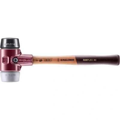 Image of Halder 3023060 &quot;Simplex&quot; Soft Face Rubber/TPE Mid Mallet, Multi Colour, 60 mm