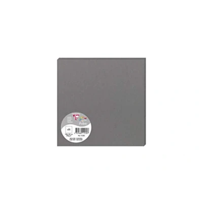 Image of Clairefontaine Ref 1153C Pollen Card (Pack of 25 Sheets) 160 x 160mm Sized, Acid Free, Inkjet &amp; Laser Compatible, Easy to Write On, 210gsm Dark Grey