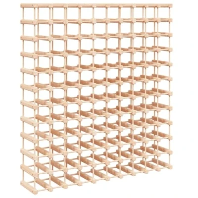 Image of vidaXL Solid Pine Wine Rack Freestanding Storage for 120 Bottles Brown Wooden Holder Kitchen, Dining Room, Basement, Bar or Cellar