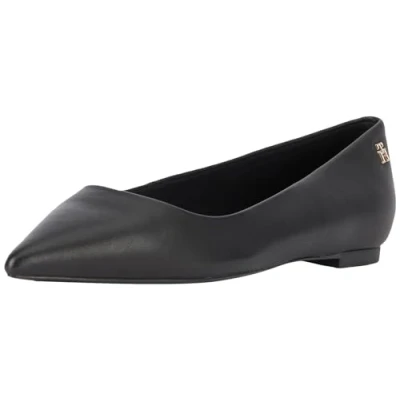 Image of Tommy Hilfiger Essential Pointed Ballerina, Black, 6