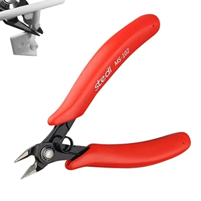 Image of stedi 5.5 inch Model Nipper, with Sharp Double Edged Blades, Used for Plastic Repair, Clean Cutting and Precision Cutting, Red