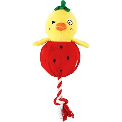 Image of GiGwi Plush Squeaky Dog Toy Soft Dragon Stuffed Chew with Squeaker and Crunchy TPR Neck