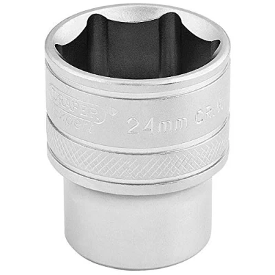 Image of Draper 6 Point Metric Socket, 1/2&quot; Sq. Dr., 24mm