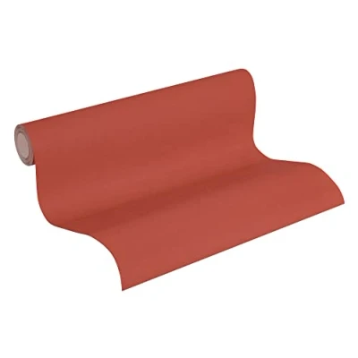 Image of A.S. Création Plain Wallpaper Ethnic Origin Non Woven 10.05 m x 0.53 Red Made in Germany 371785 37178 5