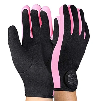 Image of 1Pair Diving Gloves Neoprene Anti Slip Flexible Wetsuits Five Finger for Snorkeling Swimming Surfing Sailing Kayaking Diving(S Pink)