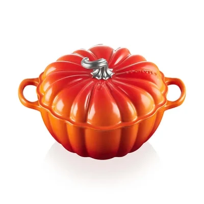 Image of LeCreuset Pumpkin Roast / Stew pan Signature Orange Red 24cm 3.7l