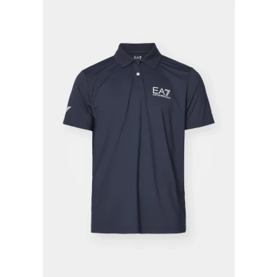 Image of EA7 Mens Polo Shirt Medium Navy