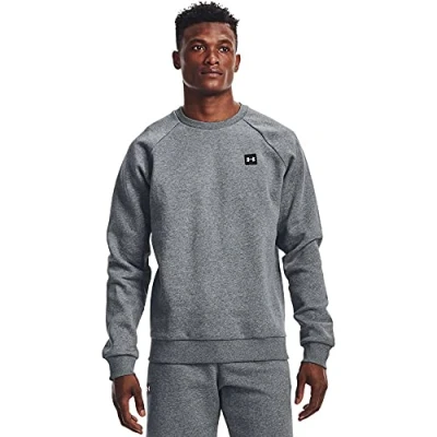 Image of Under Armour Men Rival Fleece Crew, Sports jumper with loose fit, comfortable and warm men&#039;s