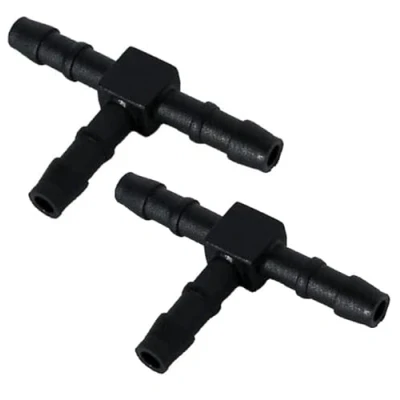 Image of 2x Hose Tube Pipe 3 way T Piece Splitter Connector 5mm Joiner Air Fuel Water FREE FIRST CLASS UK POSTAGE!