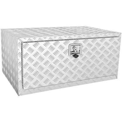 Image of VEVOR Underbody Truck Box, 36&quot;x24&quot;x24&quot; Pickup Storage Heavy Duty Aluminum Diamond Plate Tool Box with Lock and Keys, Waterproof Trailer T Handle Latch for Truck, Van,