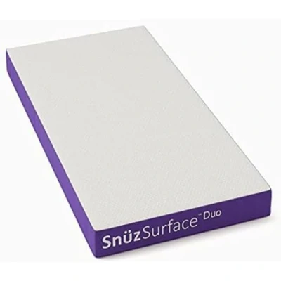 Image of Snüz Surface Duo Dual Sided Cot Mattress, 3D Waterproof Breathable Firm Foam Topped Pocket Sprung, for Children &amp; Toddlers, with Washable Cover Better Sleep, UK Size, 60x120cm (White, M021DC)