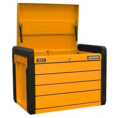 Image of Sealey Superline Pro 4 Drawer Push to Open Topchest with Ball Bearing Slides Orange