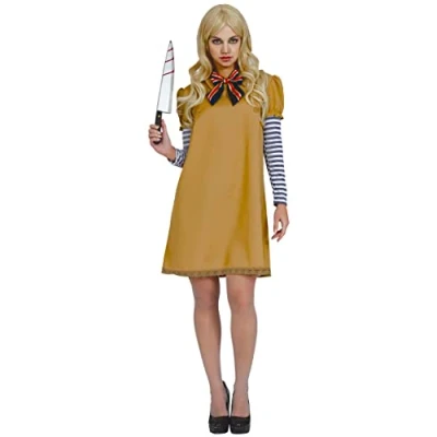 Image of FIESTAS GUIRCA Psycho Doll Halloween Costume Adult Women Killer Robot Adults Fancy Dress Costumes Size L 14 16