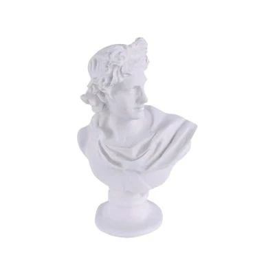 Image of ZoTuoART 3.15&#039;&#039; Mini Resin Bust Statue Famous Art Collection Sculpture Greek Mythology Figurine Gypsum Portraits Nordic Style Sketch Drawing Home Decor Apollo