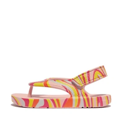 Image of Fitflop iQUSHION Kids Toddler Swirly Ergonomic FLIP Flops, Soft Blush Mix, 8 UK Child