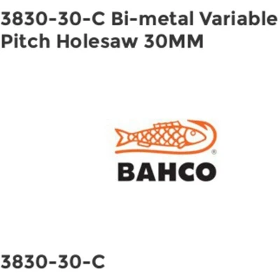 Image of Bahco 3830 30 C Bi Metal Variable Pitch Holesaw 30mm BAH383030C