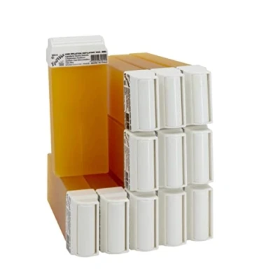 Image of EpilWax Set of 12 Honey Wax Cartridges for Hair Removal Large 100 ml Roll on Waxing Refills