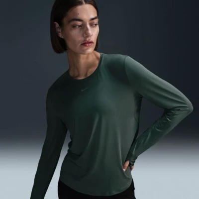 Image of Nike Performance ONE Classic TOP Long sleeved top, Women&#039;s, Size: Medium, Vintage green/black