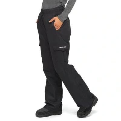 Image of Arctix Women&#039;s Lumi Pull Over Fleece Lined Cargo Snow Pants, Black, Small