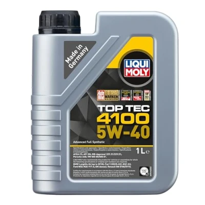 Image of LIQUI MOLY Top Tec 4100 5W 40 1 L Synthesis technology motor oil SKU: 9510