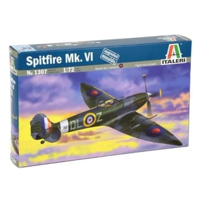 Image of Italeri ITA1307 Spitfire Mk Vi 1:72 Plastic Kit Model, Green