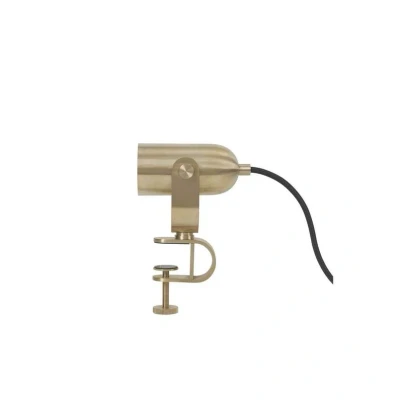 Image of ferm LIVING Ruuvi clip on light, brass, Ø 6 cm, plug