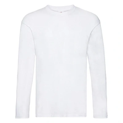 Image of Fruit of the Loom Mens Original Long Sleeve T Shirt (M) (White)