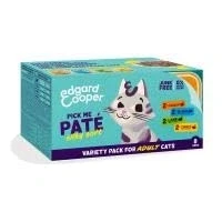 Image of Edgard &amp; Cooper Wet Cat Food pouches Natural Fresh Meat Pate tins tray Multipack 85g (Pack of 8) Tasty nutritious offal, Healthy Ingredients, Adult indoor and outdoor cats