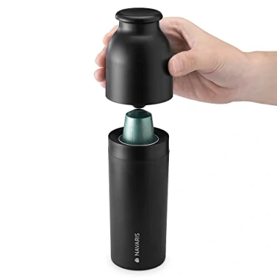 Image of Navaris Coffee Pod Recycling Tool (1 Piece) Recycler For Espresso Pods Aluminium Capsule At Home Black