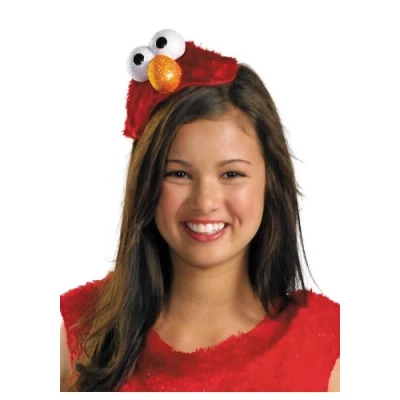 Image of DISGUISE Women&#039;s Sesame Street Elmo Adult Costume Headband, Red, One Size