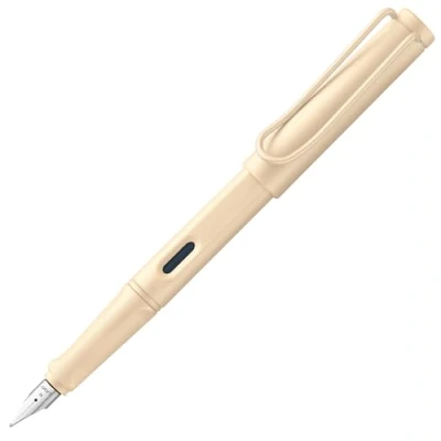 Image of Lamy Safari Cosy Fountain Pen 020 Special Edition, Modern in Cream Colour with Ergonomic Grip and Timeless Design, Nib Size M, Model, Pack of 1