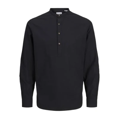 Image of JACK &amp; JONES Men&#039;s Jjesummer Half Placket Shirt LS Sn Long Sleeve, Crockery, XL
