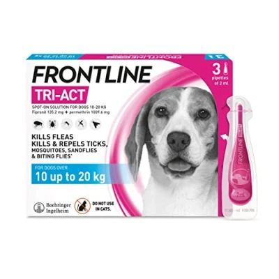 Image of Frontline Tri Act Spot On Flea Treatment For Dogs 10 20kg