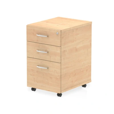 Image of Impulse 3 Drawer Under Desk Pedestal Maple