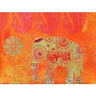 Image of Wee Blue Coo Indian Elephant Texture Unframed Wall Art Print Poster Home Decor Premium