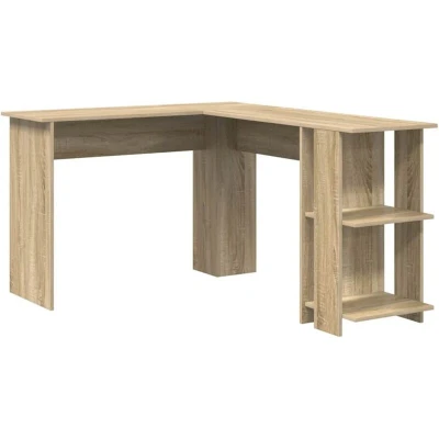 Image of vidaXL Sonoma oak Corner Desk Particle board Medium