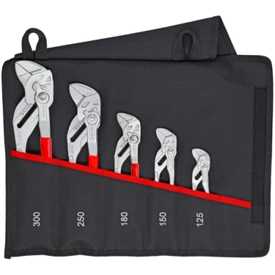 Image of KNIPEX Tools 5 Piece Pliers Wrench Set in Tool Roll (001955S4)