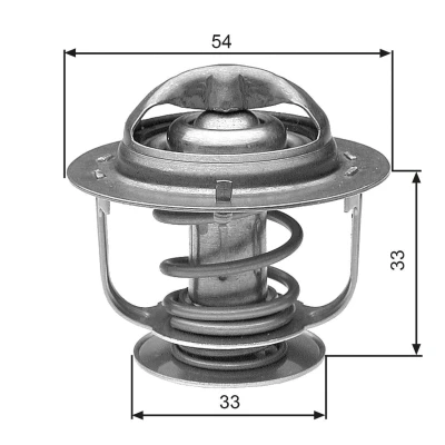 Image of 8AB115171A, 8AB315171, 8AB315171A, 8AB415171, 8AB415171A Engine thermostat GATES TH30888G1 88C with gaskets/seals without housing HYUNDAI: Terracan