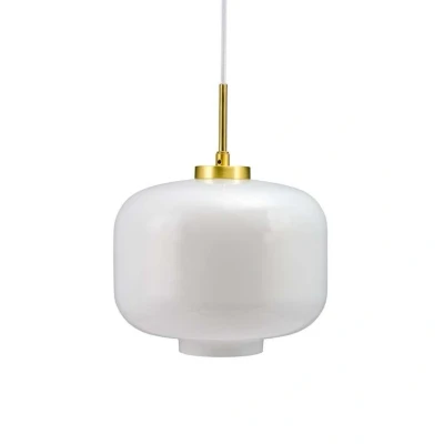 Image of Dyberg Larsen hanging light Arp, brass coloured, glass, Ø 30 cm