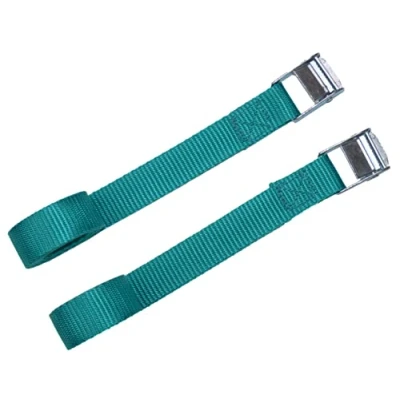 Image of 25mm Tie Down Strap with Alloy Cam Buckle (Pack of 2) (emerald, 2 metres)