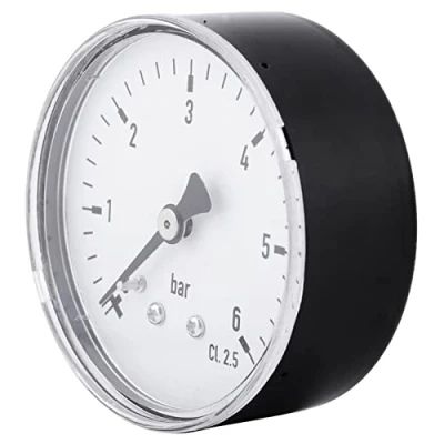 Image of 0 6 bar 1/4 inch NPT Thread Pressure Gauge for Water /Liquid /Fuel /Air /Oil, High Precision