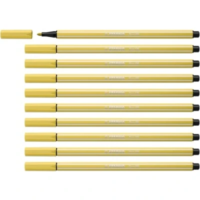 Image of Premium Fibre Tip Pen STABILO 68 Pack of 10 Mustard