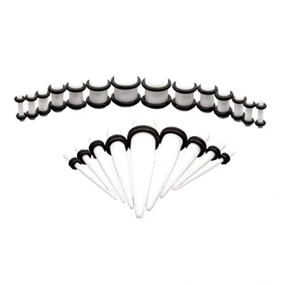 Image of TRIXES 28pc White Ear Stretcher Kit Including Tapers and Plugs