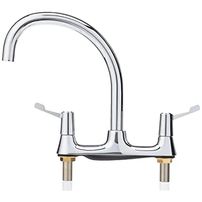 Image of Bristan VAL2 DSM C CD Value Deck &amp; Bridge Sink Mixers, Chrome